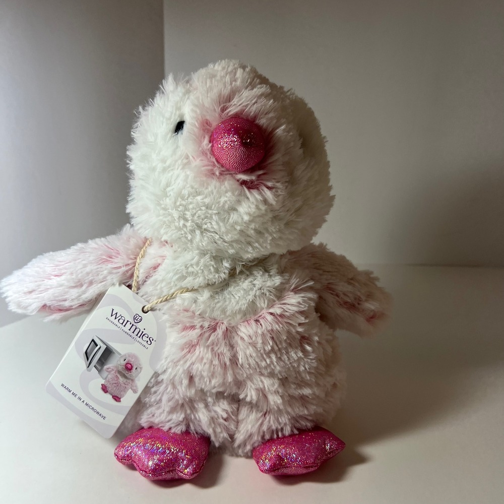 Warmies Pink‎ Penguin Cozy Plush Weighted Heatable CP- Pen -5 Pink Lavendar